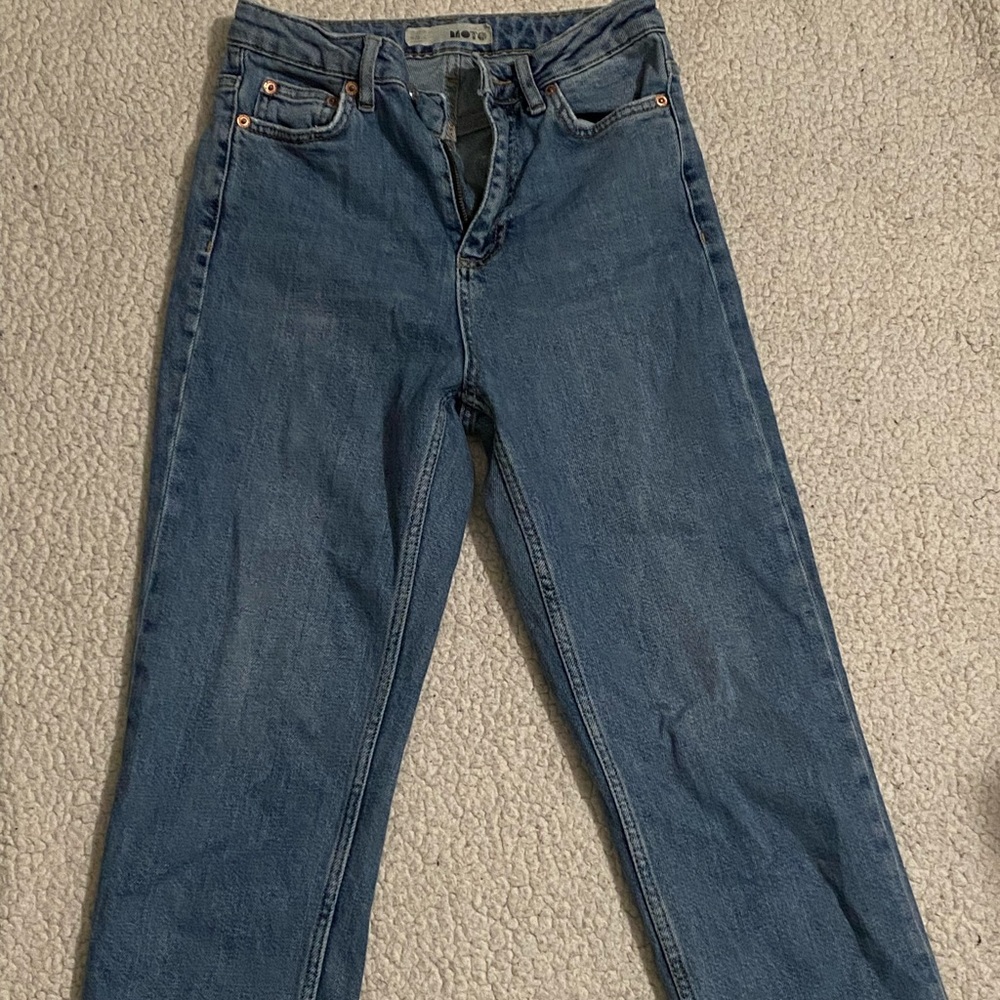 high waisted moto jeans size 26 medium wash